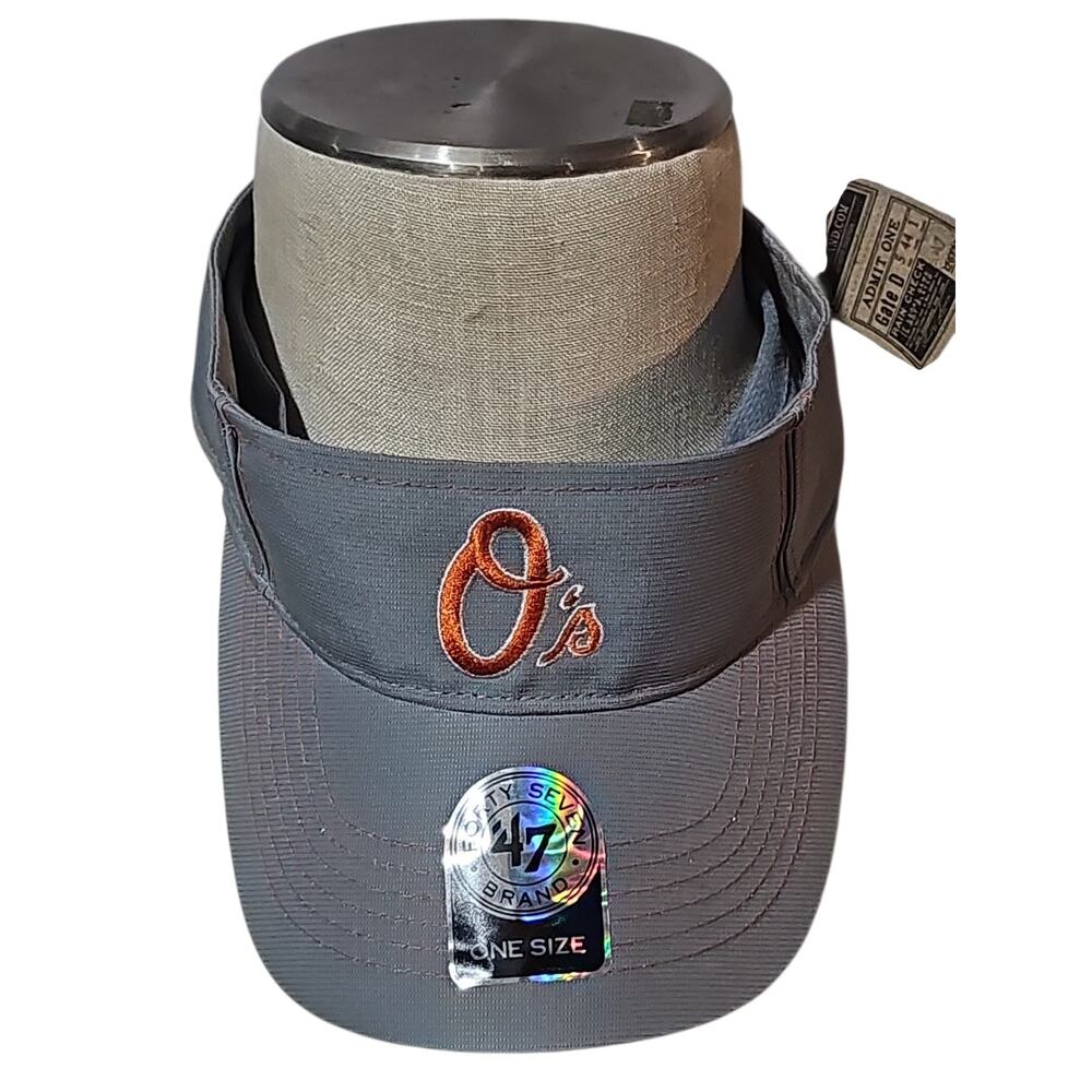NWT Baltimore Orioles ’47 Brand Visor Gray Adjustable OSFA Hat